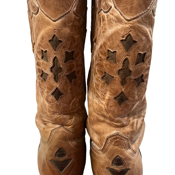 J.B. Dillon Reserve Distressed Leather Western Boots, Sz 7.5 - Picture 7 of 16